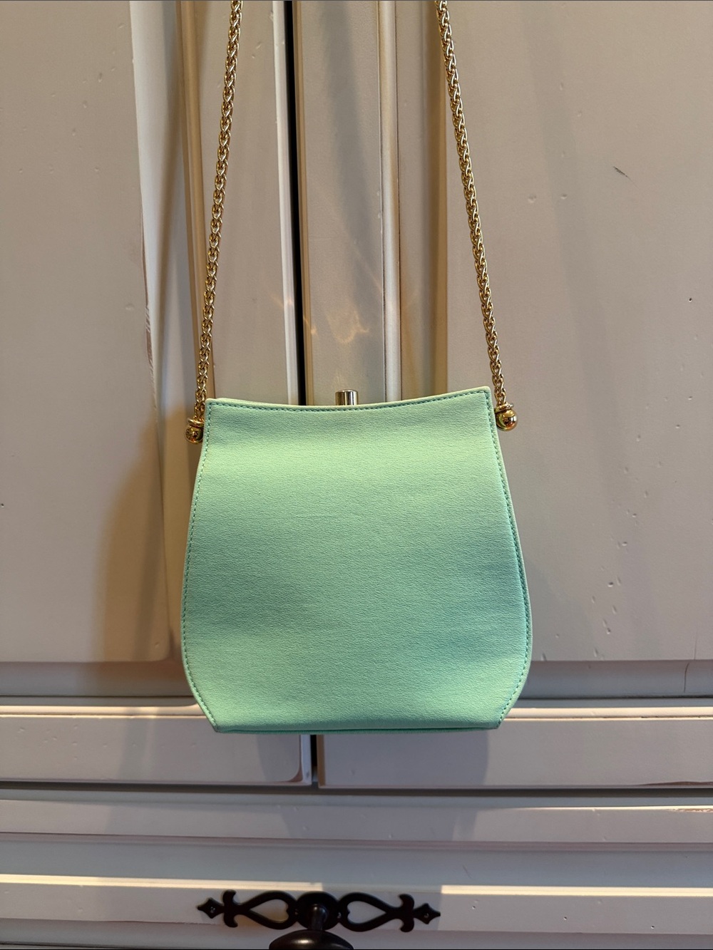 ESCADA Mint Green Chain Strap Shoulder Bag